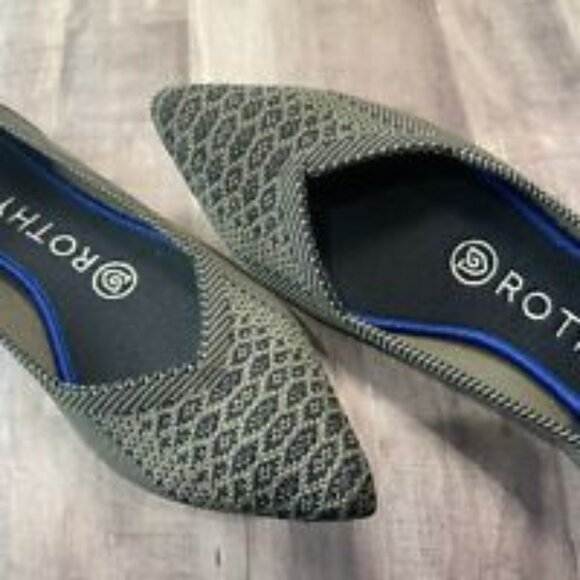Rothy's Womens Shoes Size 6.5 The Point Flat Python RETIRED Walnut Blue - Picture 12 of 12